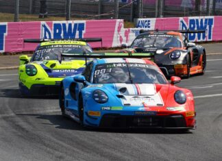 Debütsieg und Meisterschaftsführung für Huber Motorsport im ADAC GT Masters