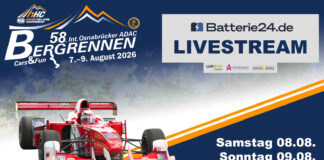 Historischer und moderner Automobilrennsport am Uphöfener Berg – 58. Int. Osnabrücker Bergrennen am 8./9. August