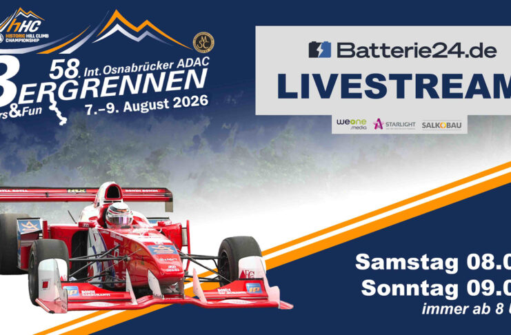 Historischer und moderner Automobilrennsport am Uphöfener Berg – 58. Int. Osnabrücker Bergrennen am 8./9. August